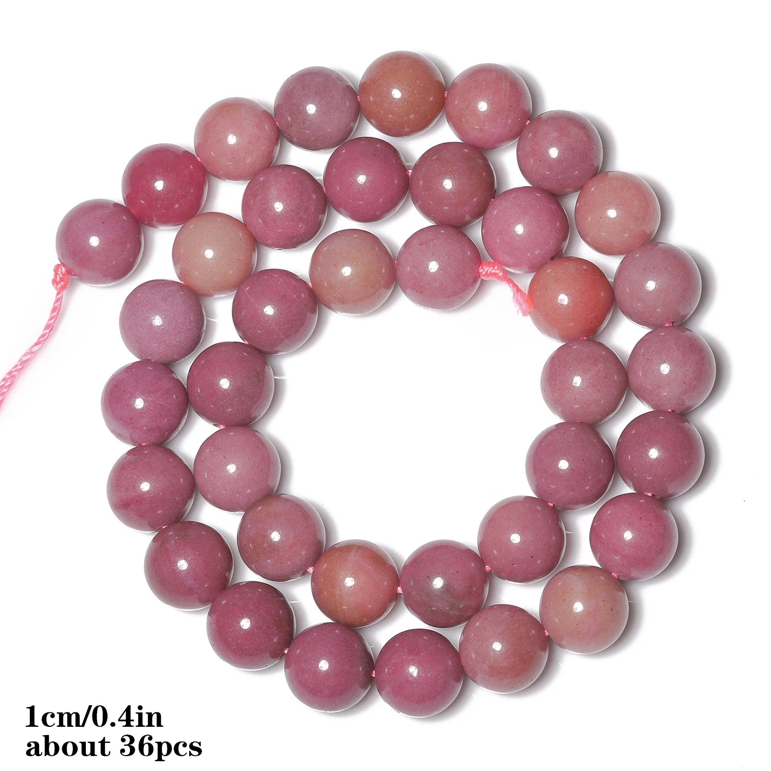 Natural Rhodonite Stone Beads — Multi-Shape Charms for DIY Jewelry Making