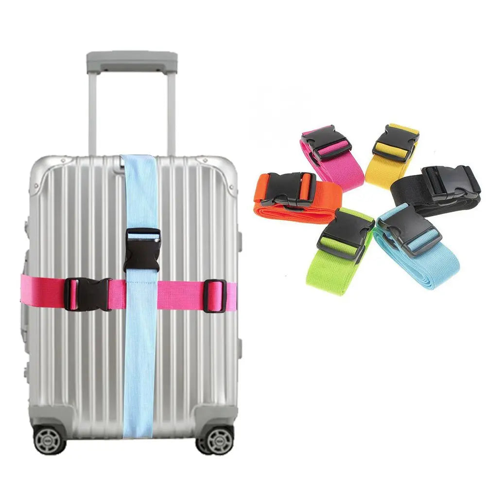 Adjustable Luggage Safety Strap — Secure Suitcase Buckle Belt