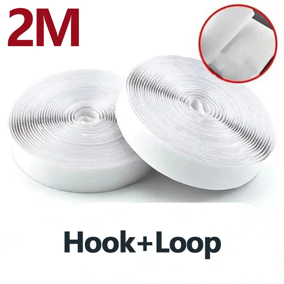 Self-Adhesive Hook and Loop Tape — Extra Strong Double Sided Fastener