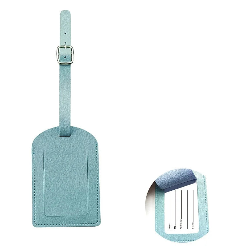 CEXIKA PU Leather Luggage Tag — Durable Suitcase Identifier & ID Holder