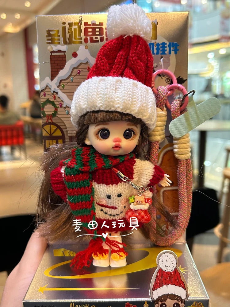 Cute Plush Vinyl Doll Pendant — Soft Cuddly Mobile Phone Accessory