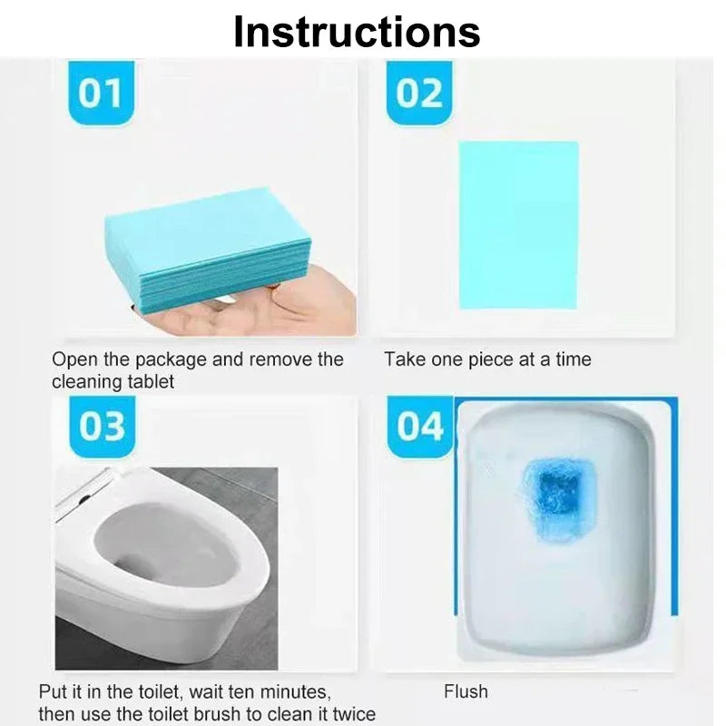 Water-Soluble Cleaning Tablets — Multi-Purpose Fragrant Deodorizing Sheets