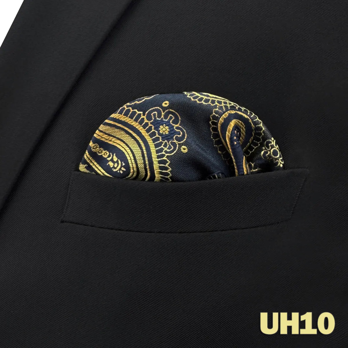shlax&wing Men's Paisley Pocket Square — Elegant Microfiber Handkerchief for Suits