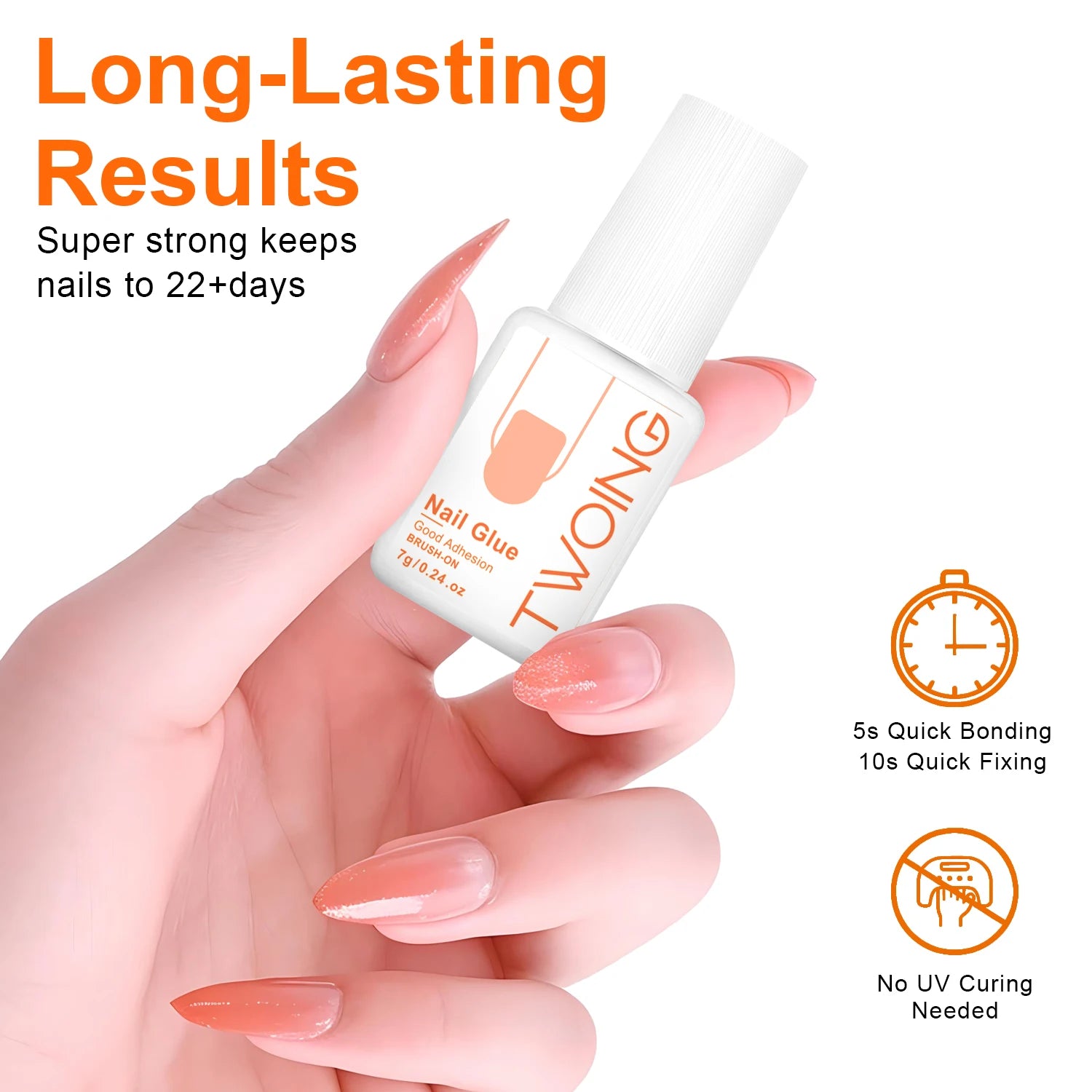 TWOING Super Strong Nail Glue — Long-Lasting Adhesion for Press On Tips