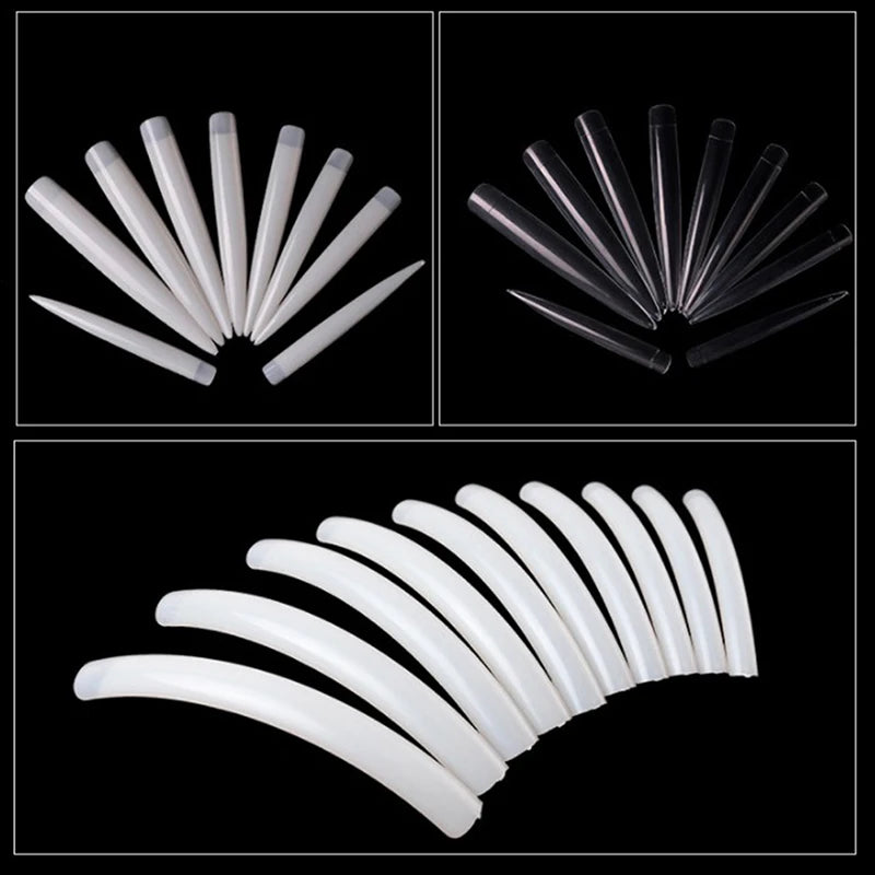 JCSYFAC Stiletto False Nail Tips — Extra Long Professional Nail Art Set