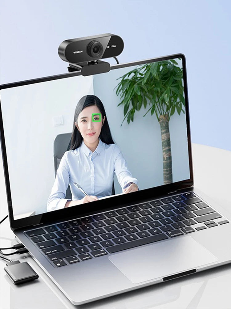 AKKHOO 1080P HD USB Webcam — High Definition Video with Built-In Microphone