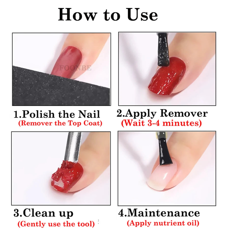 foonbe Magic Nail Gel Remover — Fast Peel Off Semi Permanent Polish Solution