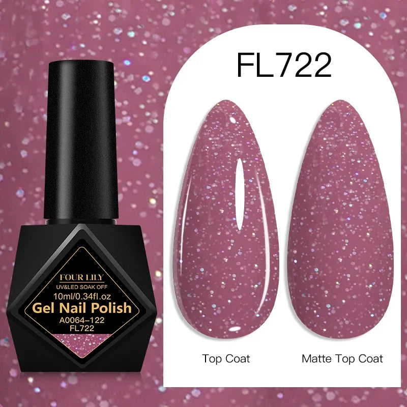 Four Lily Gel Nail Polish — Long Lasting Semi-Permanent Manicure Set
