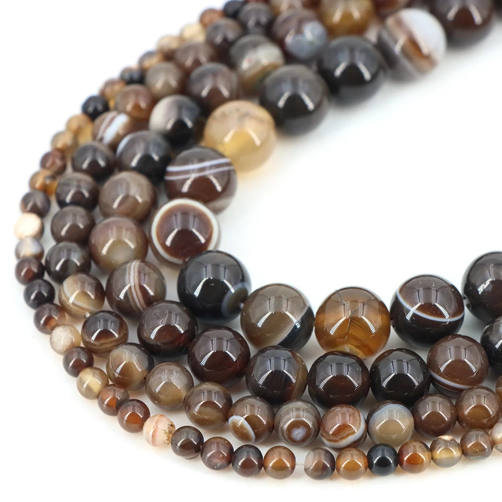 Natural Stone Gemstone Beads — Round Crystal Spacers for Jewelry Making