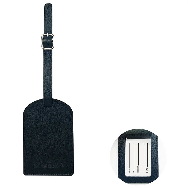 CEXIKA PU Leather Luggage Tag — Durable Suitcase Identifier & ID Holder