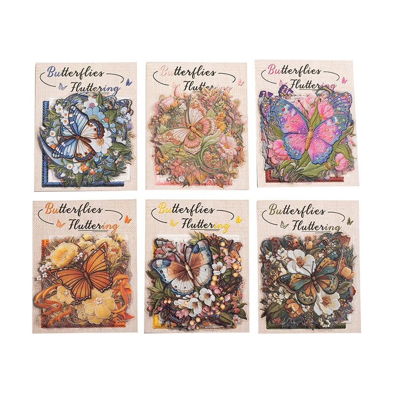 Butterfly PET Stickers — Creative Scrapbook & Junk Journal Decor
