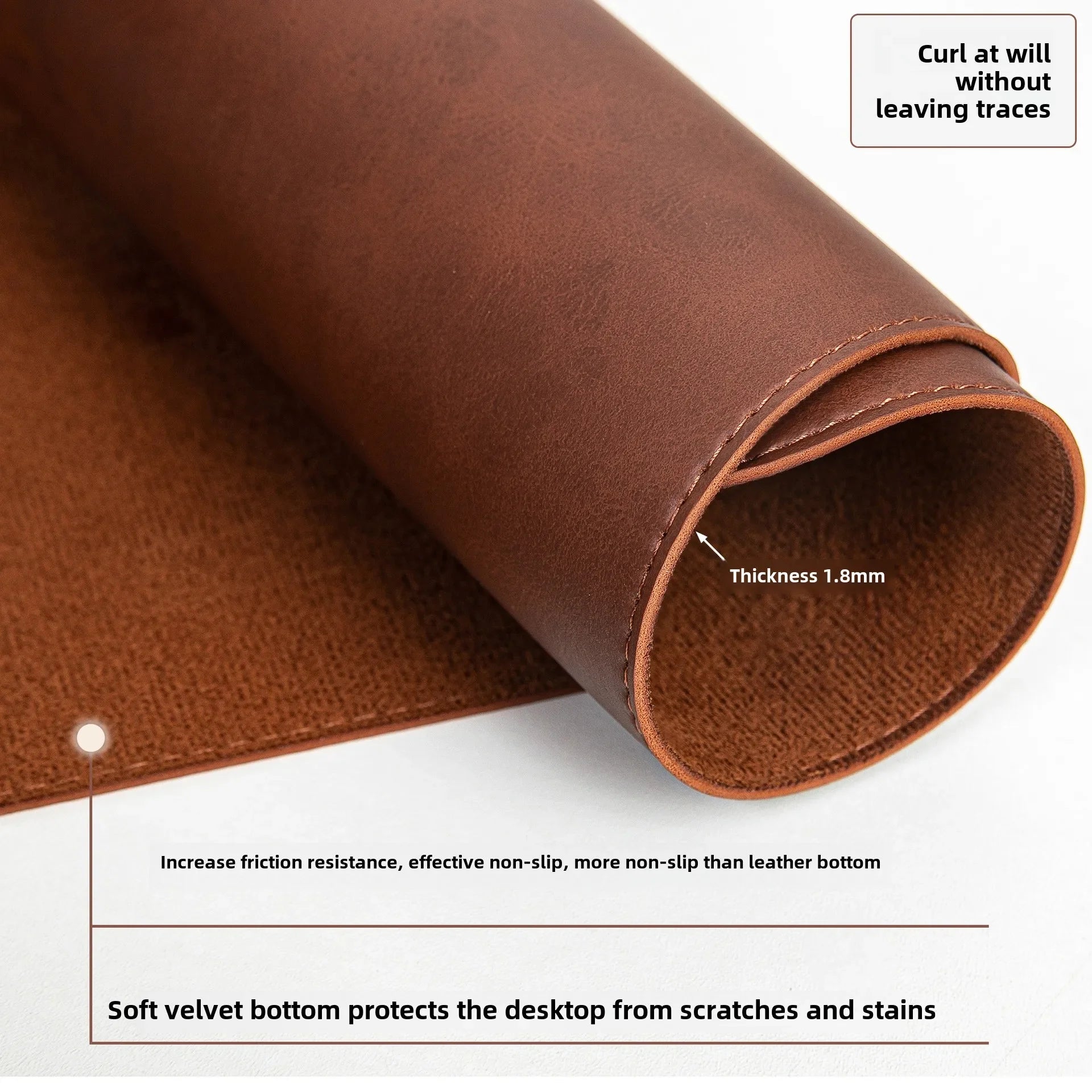 xummen Waterproof PU Leather Desk Pad — Large Non-Slip Computer Mat