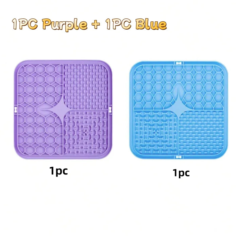 Silicone Pet Lick Mat — Slow Feeder and Bath Time Distraction Tool