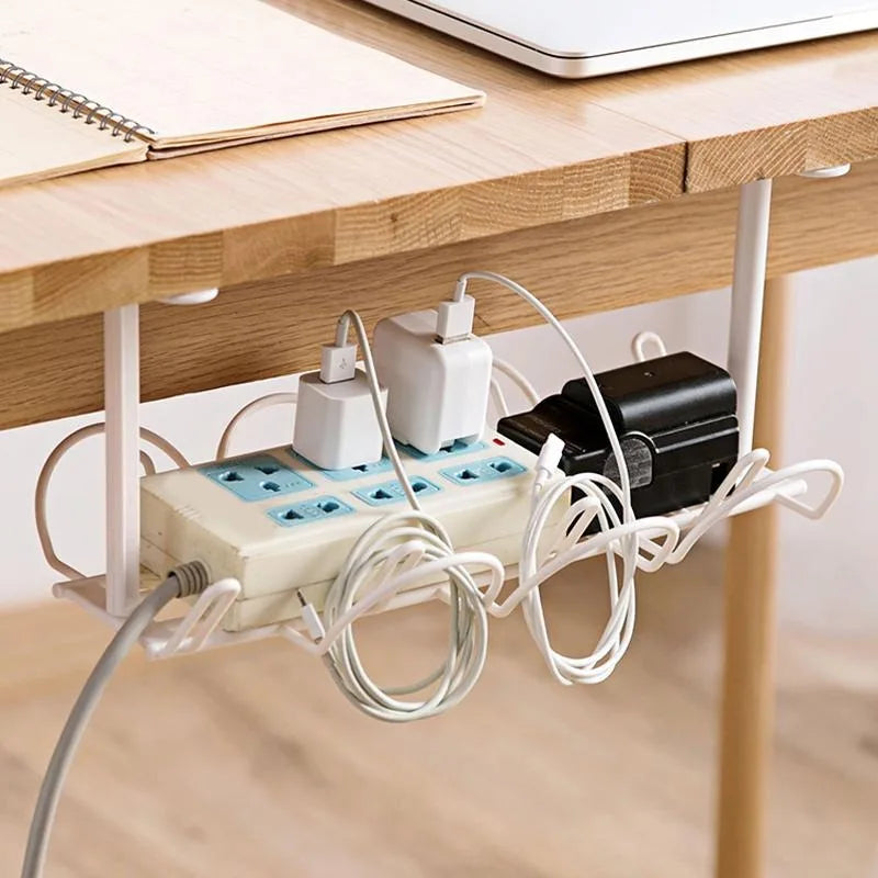Under Desk Cable Management Tray — Cord Organizer for Home Office