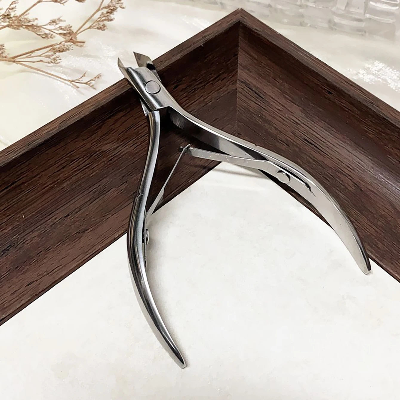 Stainless Steel Cuticle Nipper — Professional Manicure Tool for Dead Skin Removal