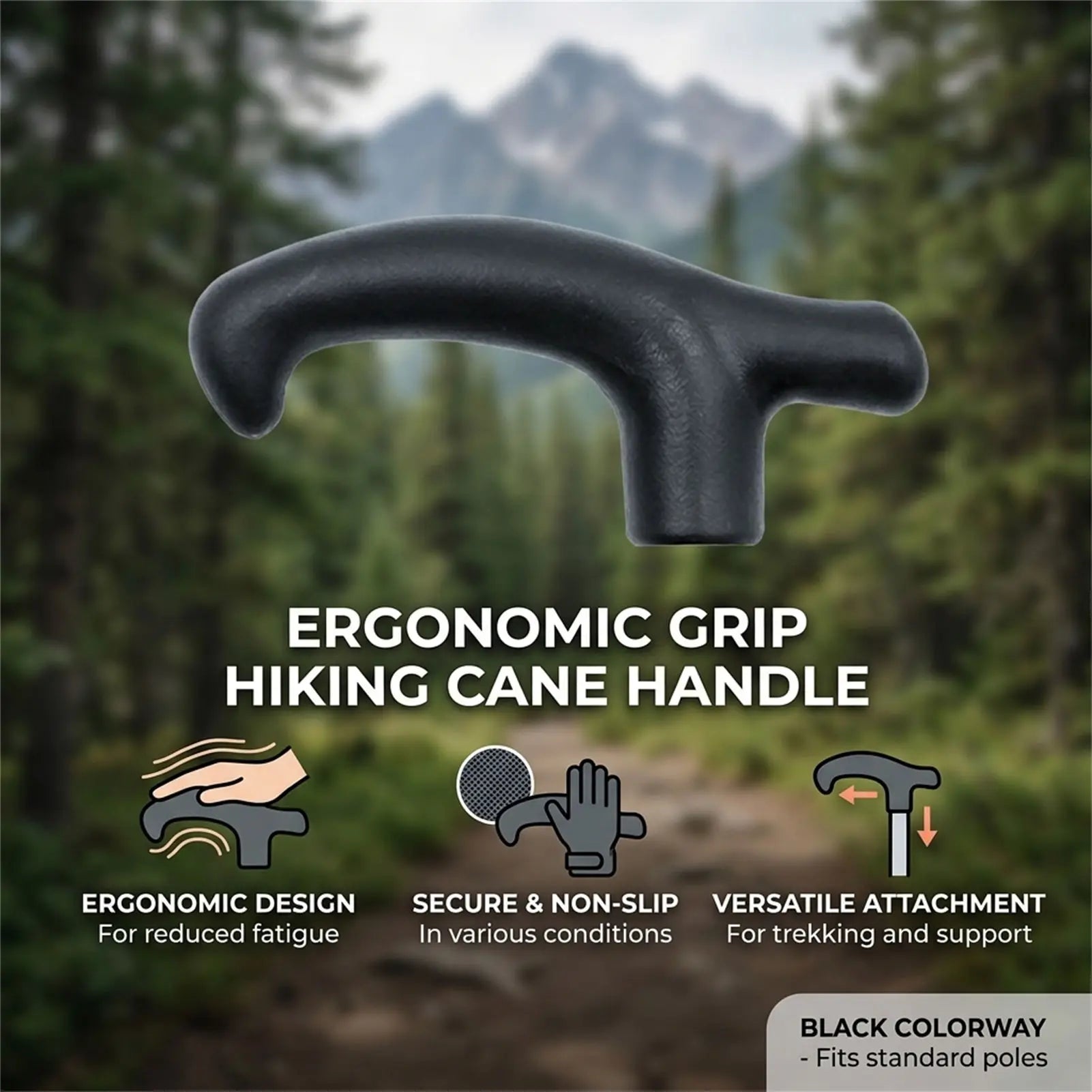 Adjustable Aluminum Trekking Poles — Ergonomic Grip for Hiking & Outdoor Support