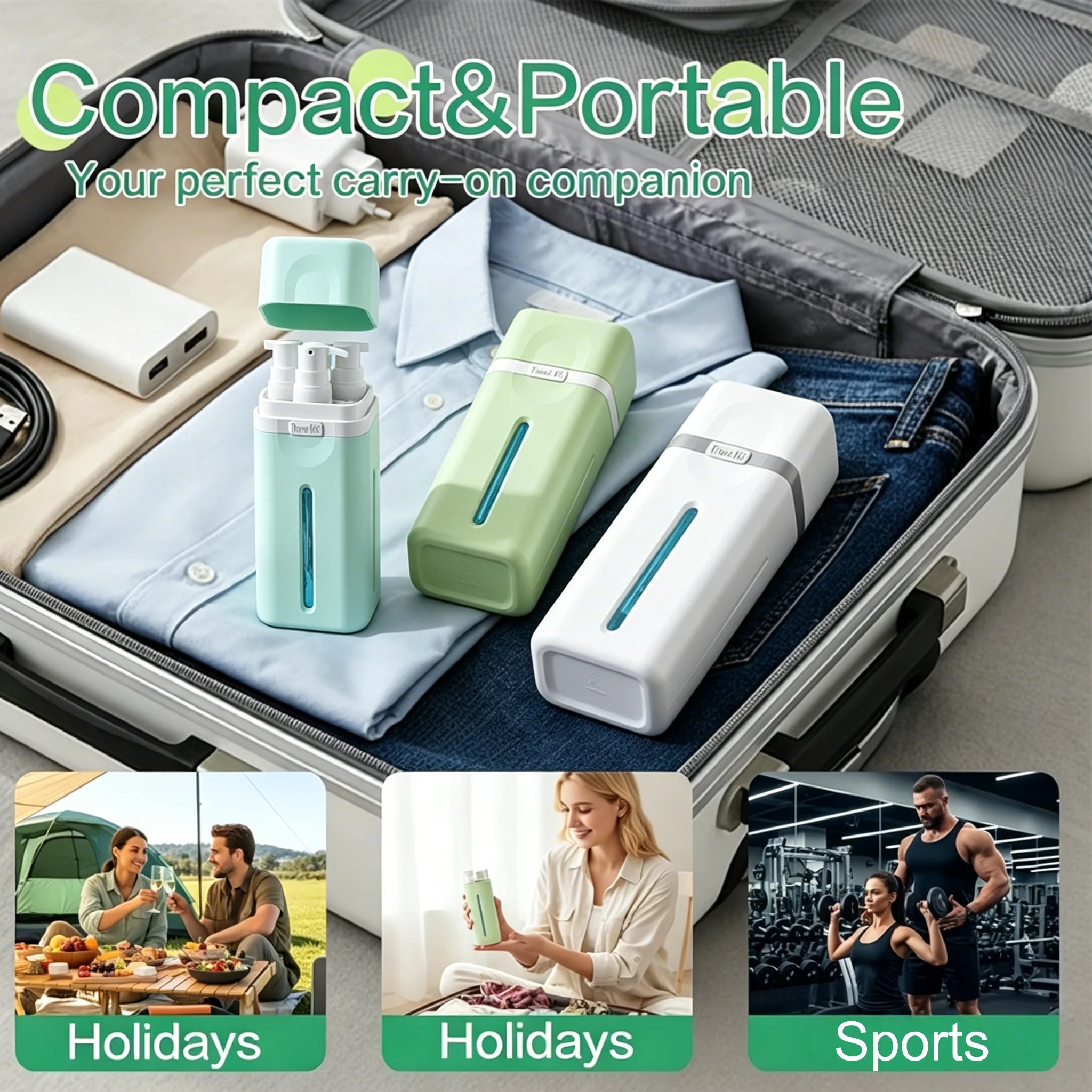 Four-in-One Travel Split Bottle Set — Detachable Refillable Containers