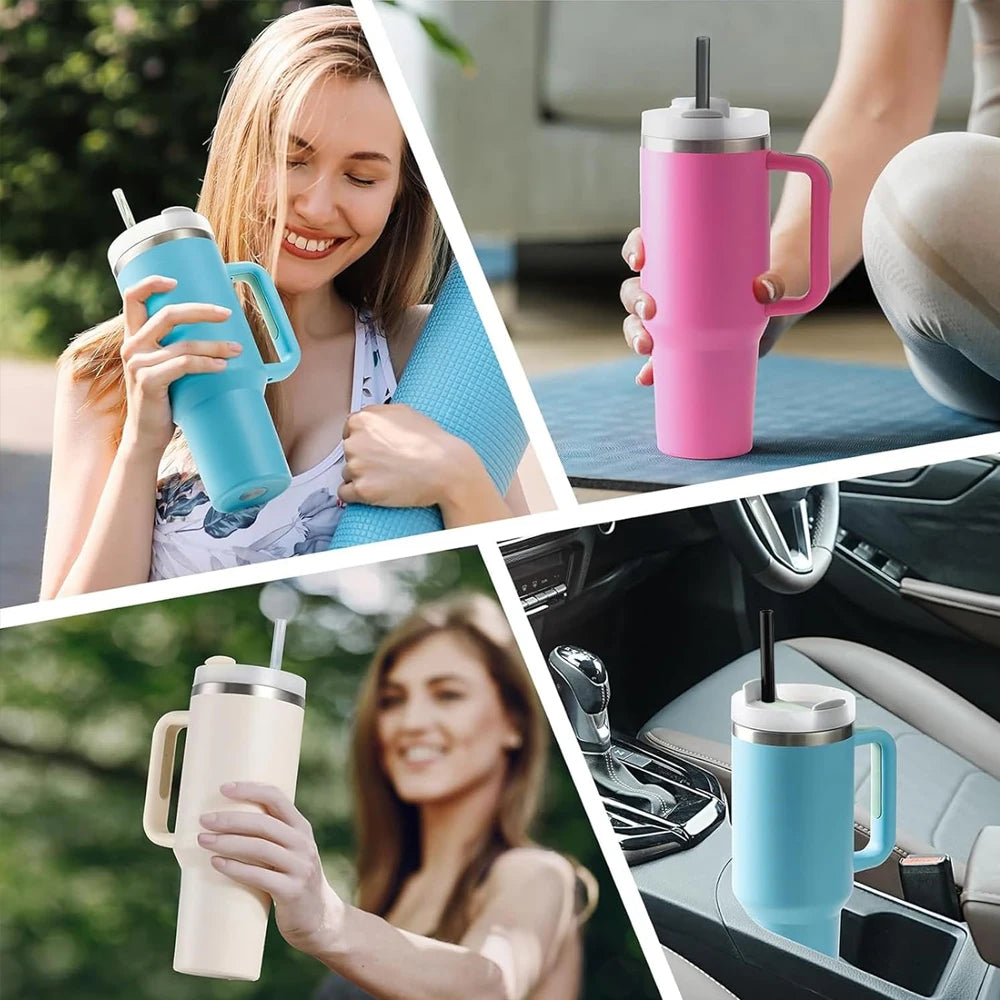 Reusable Plastic Replacement Straws — Clear 30cm Straws with Cleaning Brush