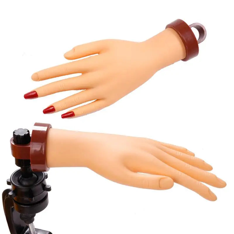 Adjustable Nail Practice Hand — Mannequin Training Model with Desktop Bracket