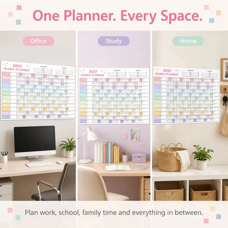 2026 Large Wall Calendar — Daily and Weekly Planner for Organization
