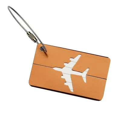 ZUOFILY Aluminum Luggage Tag — Durable Suitcase ID Label with Privacy Cover