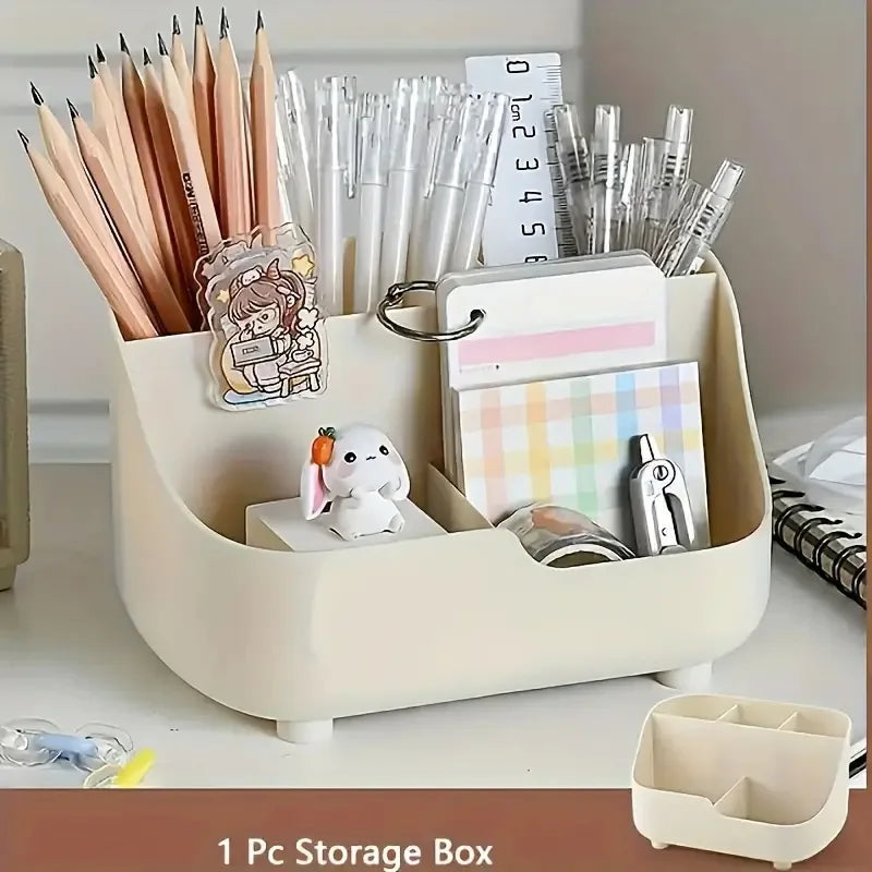 XD-TOPQC Five-Compartment Desktop Organizer — Large Capacity Stationery Holder
