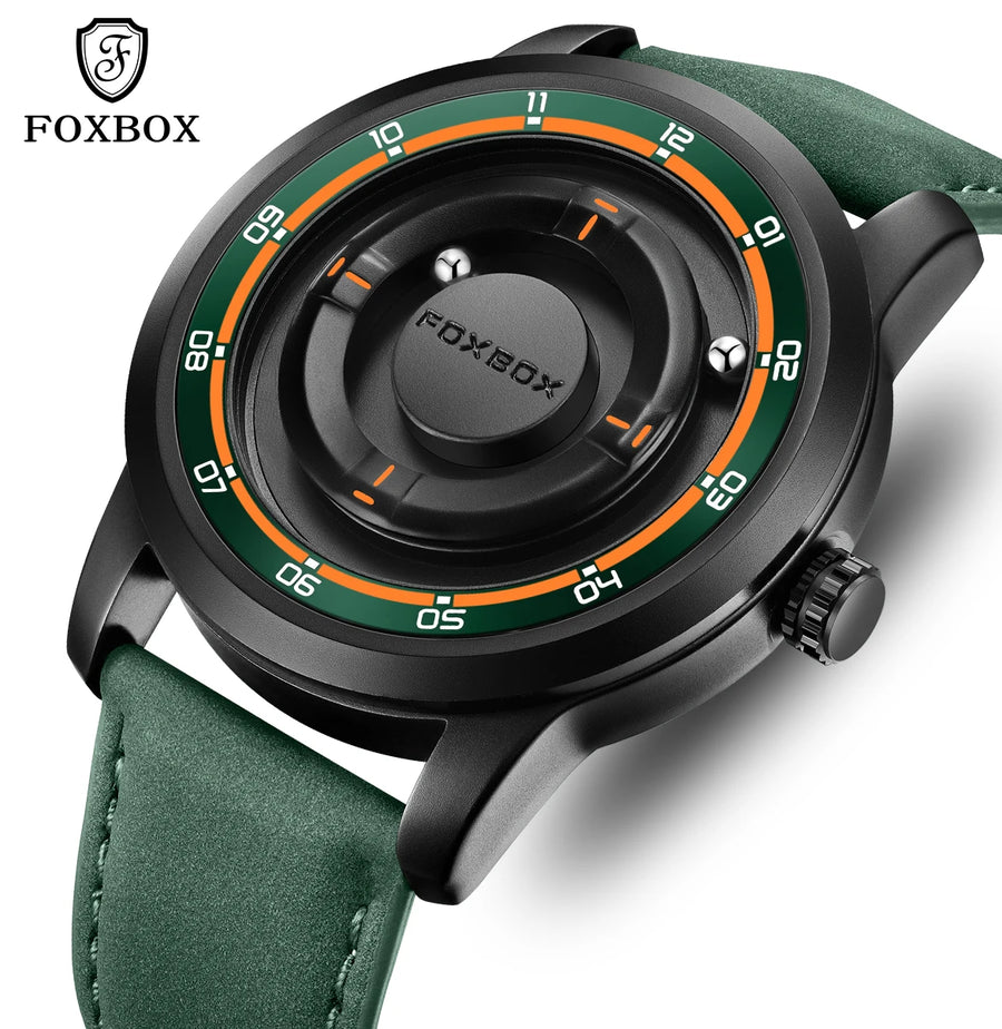 foxbox Planet Design Quartz Watch — Floating Magnetic Pointer Men's Timepiece