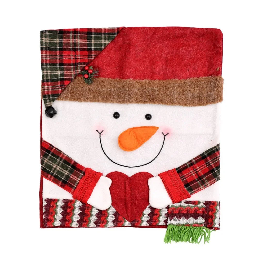 Christmas Character Dining Chair Covers — Festive Holiday Decor for Home & Office
