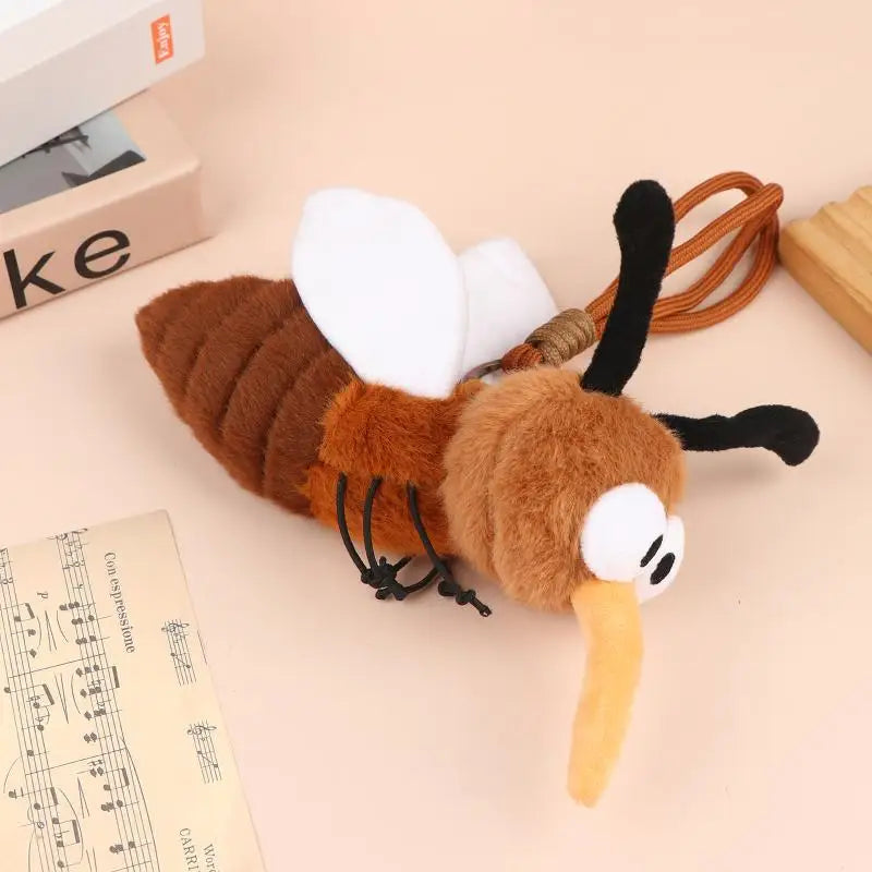 JCTTTY Mosquito Plush Pendant — Quirky Bag Charm & Stress Relief Toy