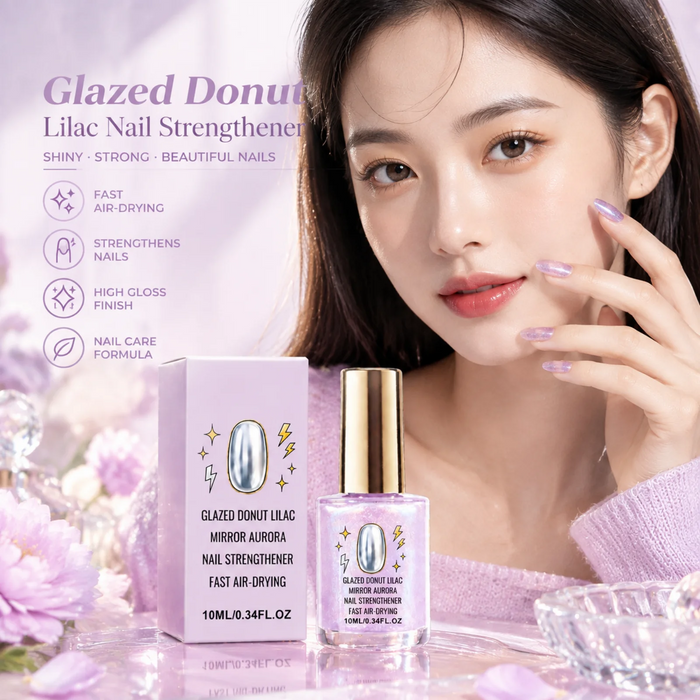 Lilac Aurora Mirror Nail Polish — Quick Drying Glossy Manicure, 10ml