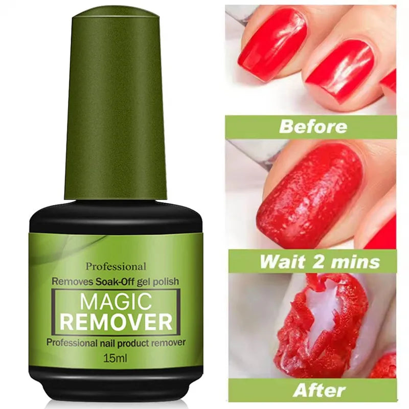 Fast Acting Gel Polish Remover — Professional Soak Off Nail Care, 15ml