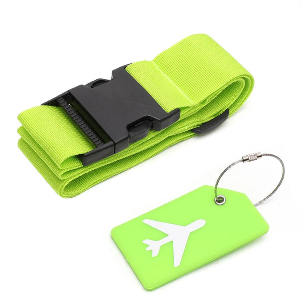 NYXIA Luggage Strap and Tag Set — Durable Travel Security Accessories