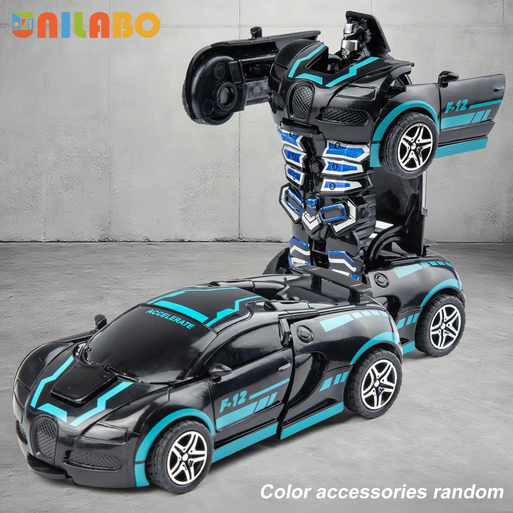 Transformable Robot Sports Car Toy — Diecast Model Vehicle for Kids
