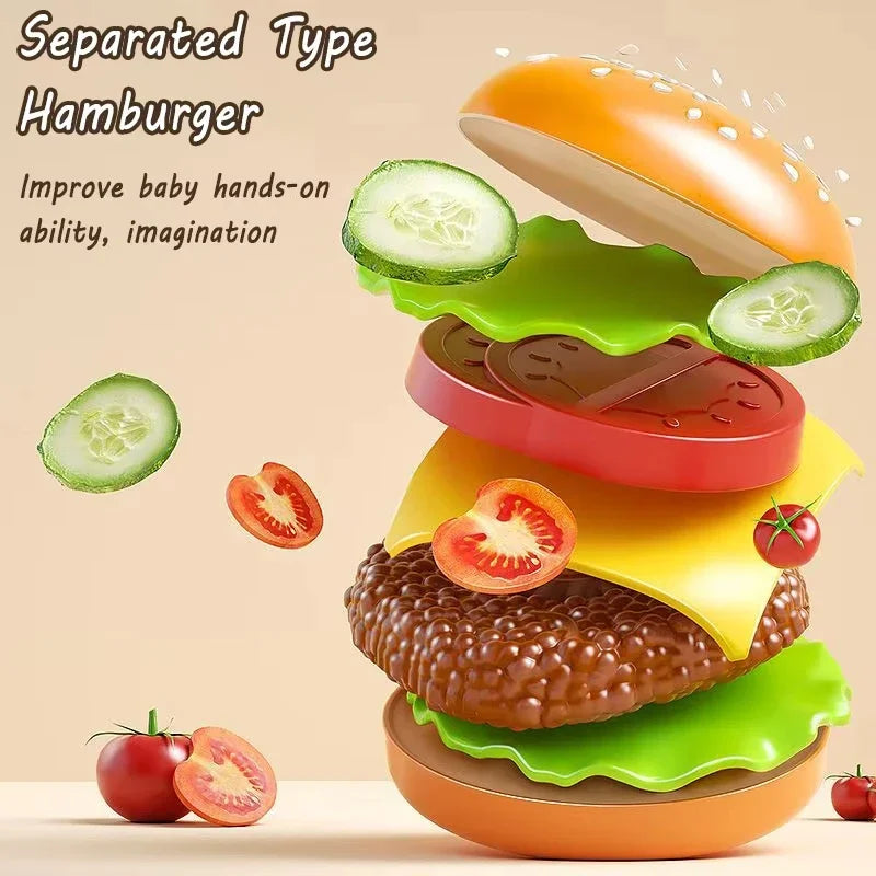 Pretend Play Kitchen Toy Set — Interactive Food Cutting & Cooking Game