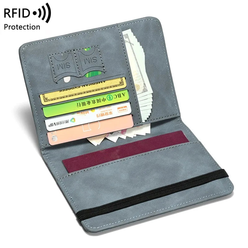 PU Leather Passport Cover — Multifunctional Travel Document Organizer