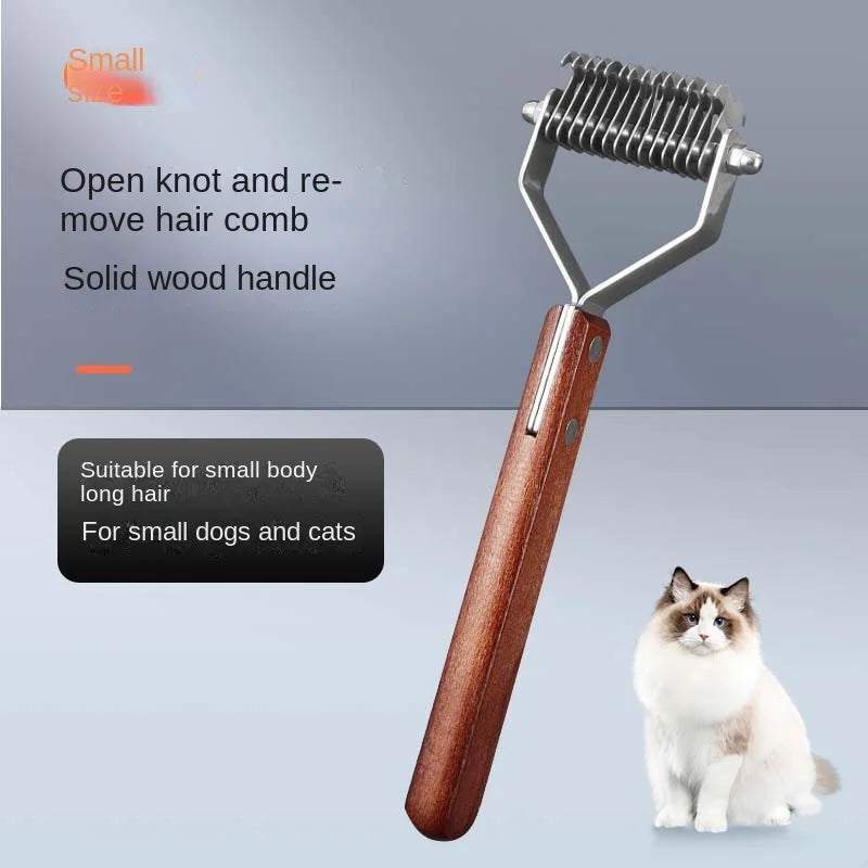 Self-Cleaning Pet Grooming Brush — Stainless Steel Hair Remover for Dogs & Cats