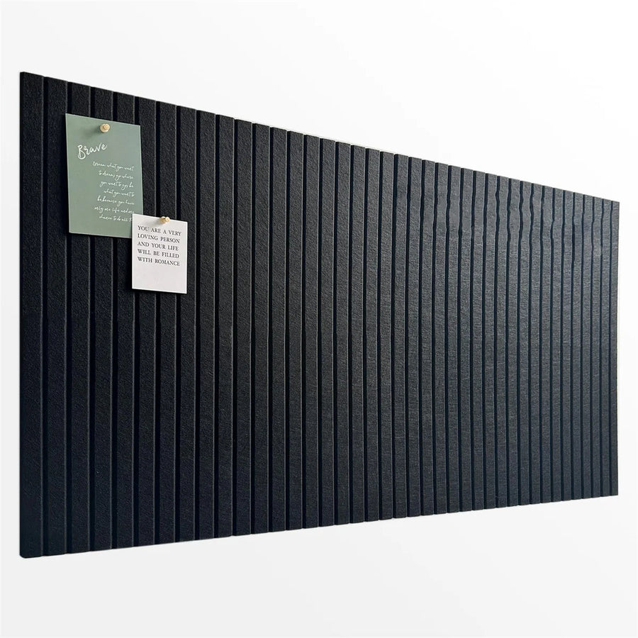 Black Cork Bulletin Board Tiles — Modular Wall Paneling for Office Organization