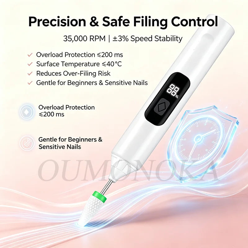 Professional Electric Nail Drill — High-Speed Cordless Manicure Machine