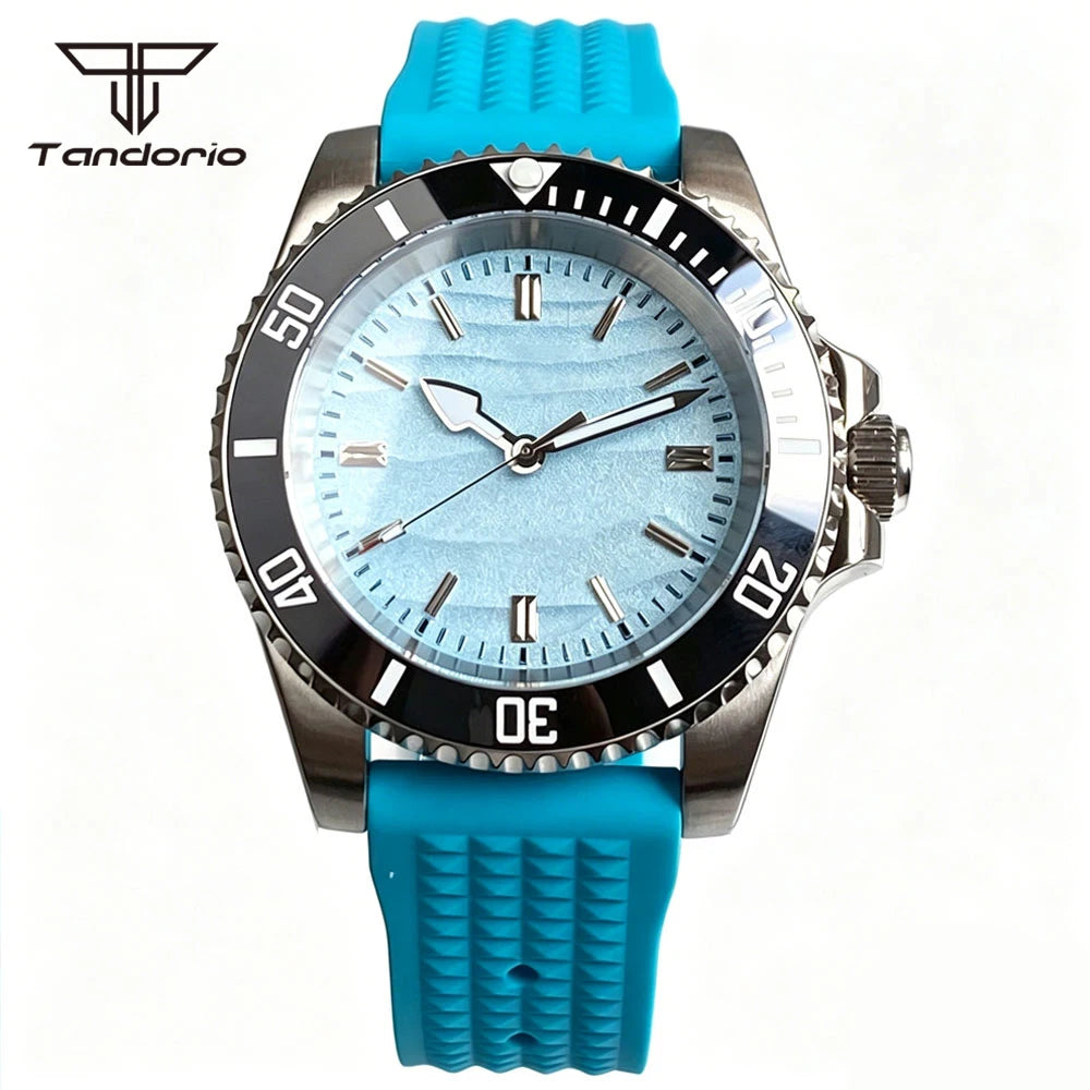 Tandorio Men's Automatic Watch — 40mm Stainless Steel with Sand Dune Dial