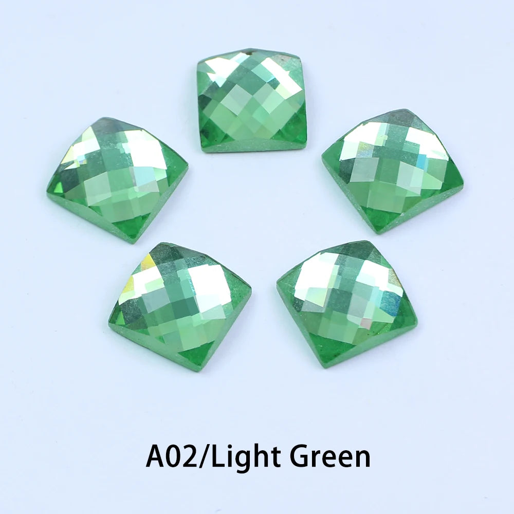 Square Glass Rhinestones — Flatback Crystal Gems for Nail Art & Crafts