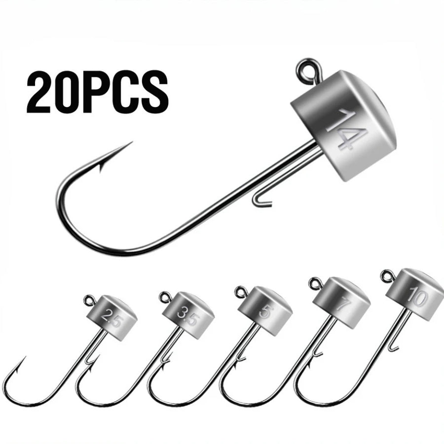 YIYUEQIANLI Ned Rig Jig Heads — High Carbon Steel Mushroom Hooks