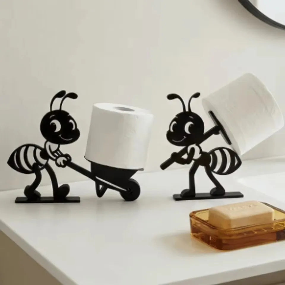 Cute Bee Tissue Holder — Minimalist Paper Roll Dispenser