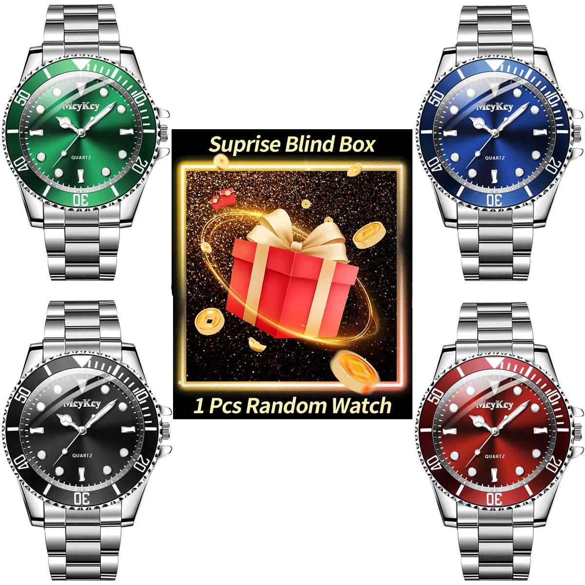 Surprise Mystery Quartz Watch — Fashionable Men's Business & Casual Wristwatch