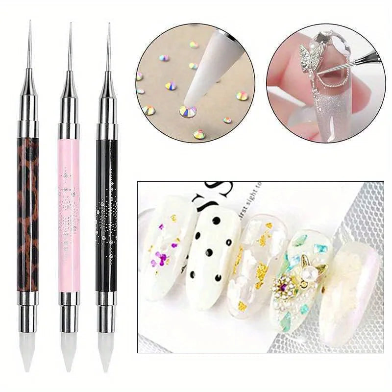TaoTips Double End Nail Art Dotting Pen — DIY Manicure & Rhinestone Picker