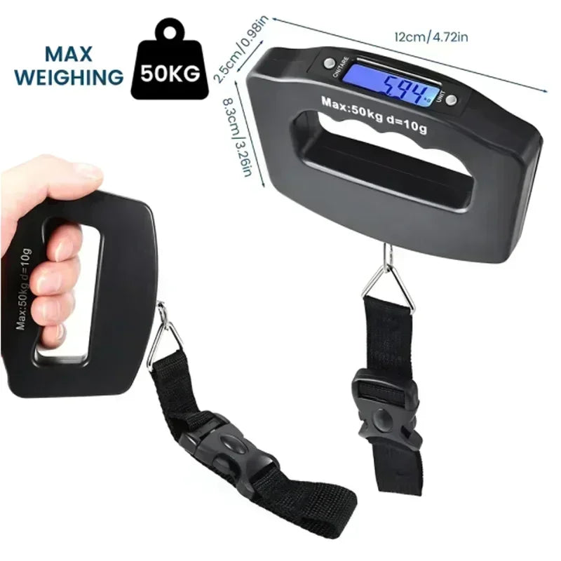 Digital Luggage Scale — Portable Electronic Suitcase Weight Checker