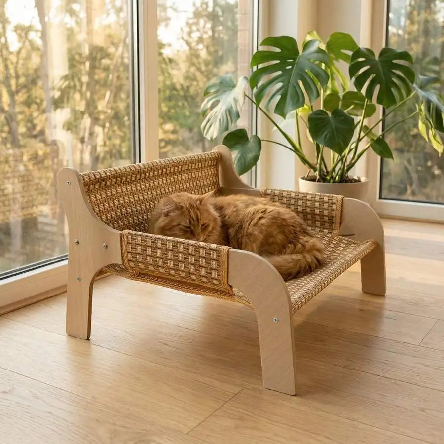 Sofa Style Cat Lounge Chair — 2-in-1 Bed and Sisal Scratching Pad