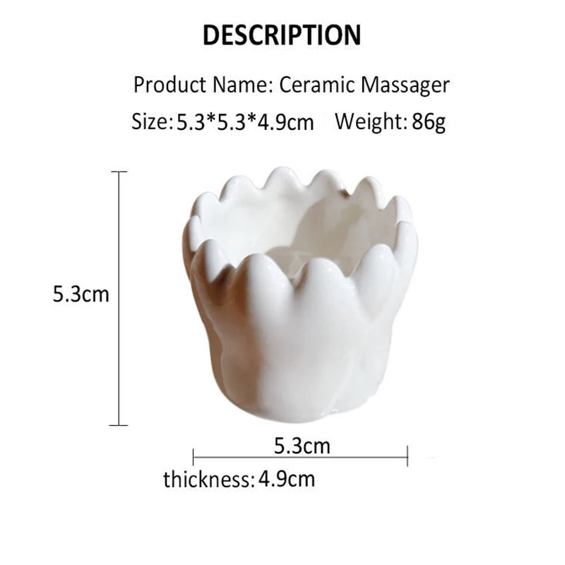 AACAR Ceramic Gua Sha Massager — Facial and Body Relaxation Tool