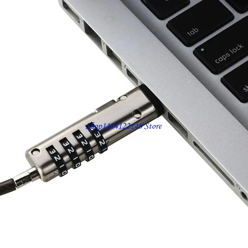 Universal USB Laptop Security Cable Lock — 4-Digit Combination for Travel