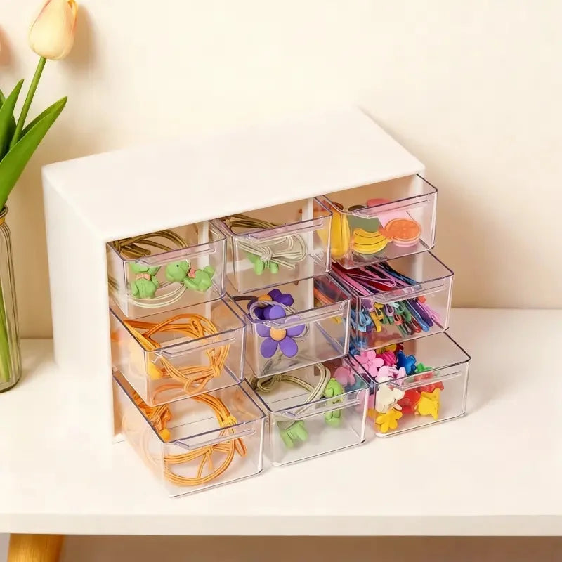 Transparent Multi-Drawer Storage Box — Stackable Organizer for Small Parts