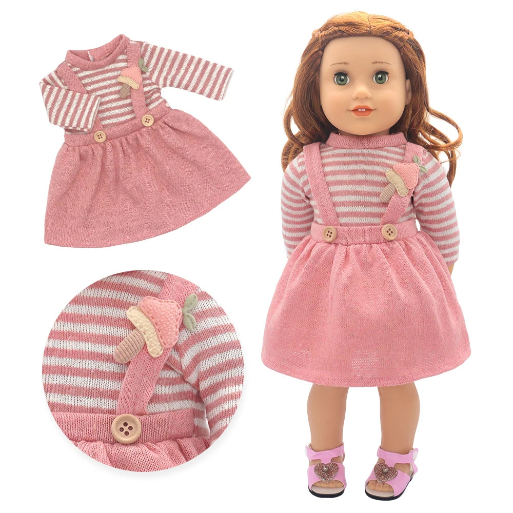 Kanvtoy Doll Clothing Sets — Cute Rompers and Shoes for 13-18 Inch Dolls